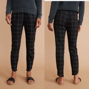 Marine Layer Allison Pant in Black Windowpane